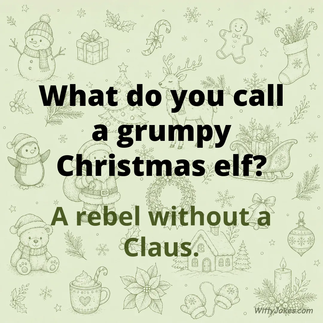 What Do You Call a Grumpy Christmas Elf? — Christmas Jokes joke