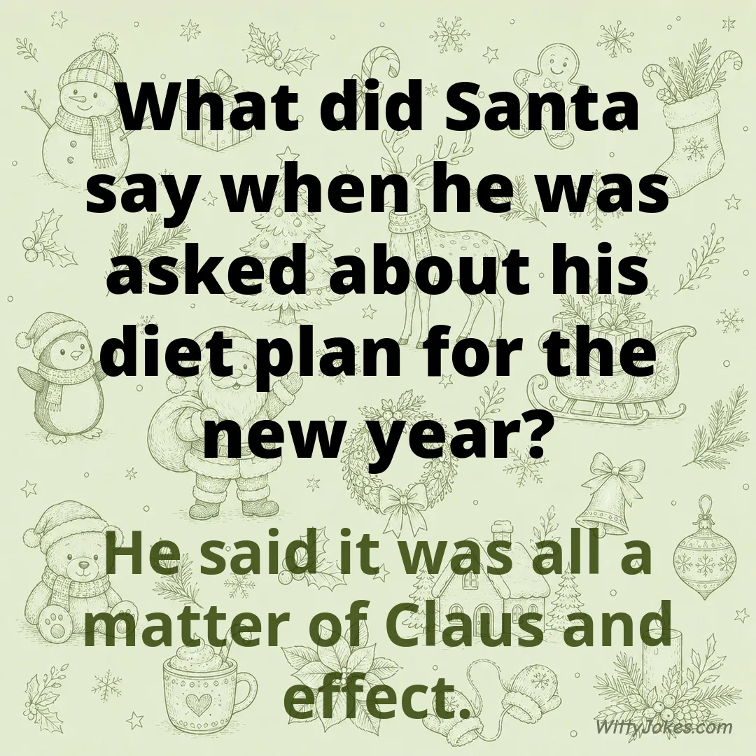 What Did Santa Say When Asked About His Diet Plan? — Christmas Jokes joke