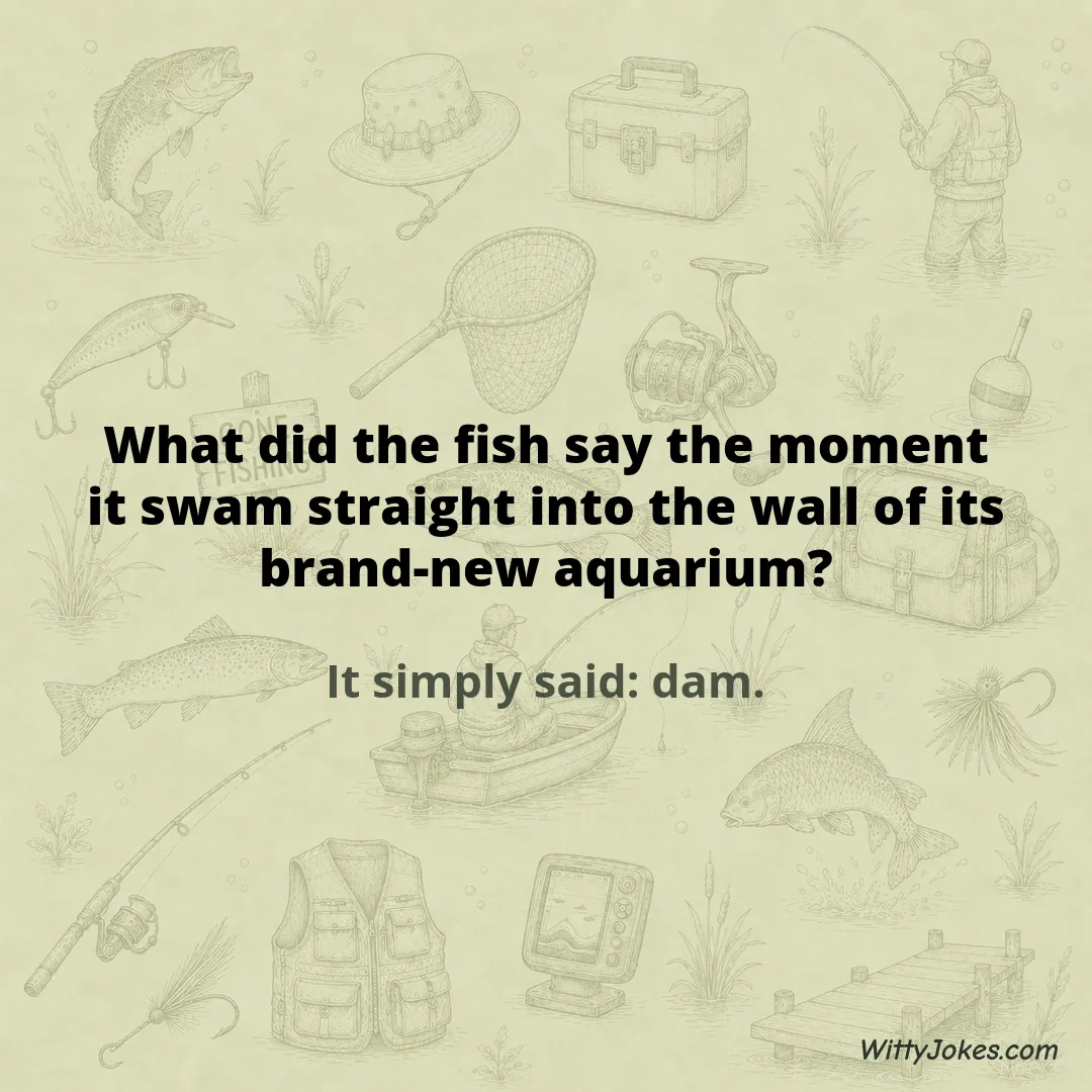 What Did the Fish Say When It Swam Straight Into the Wall of the Aquarium? — Fishing Jokes joke