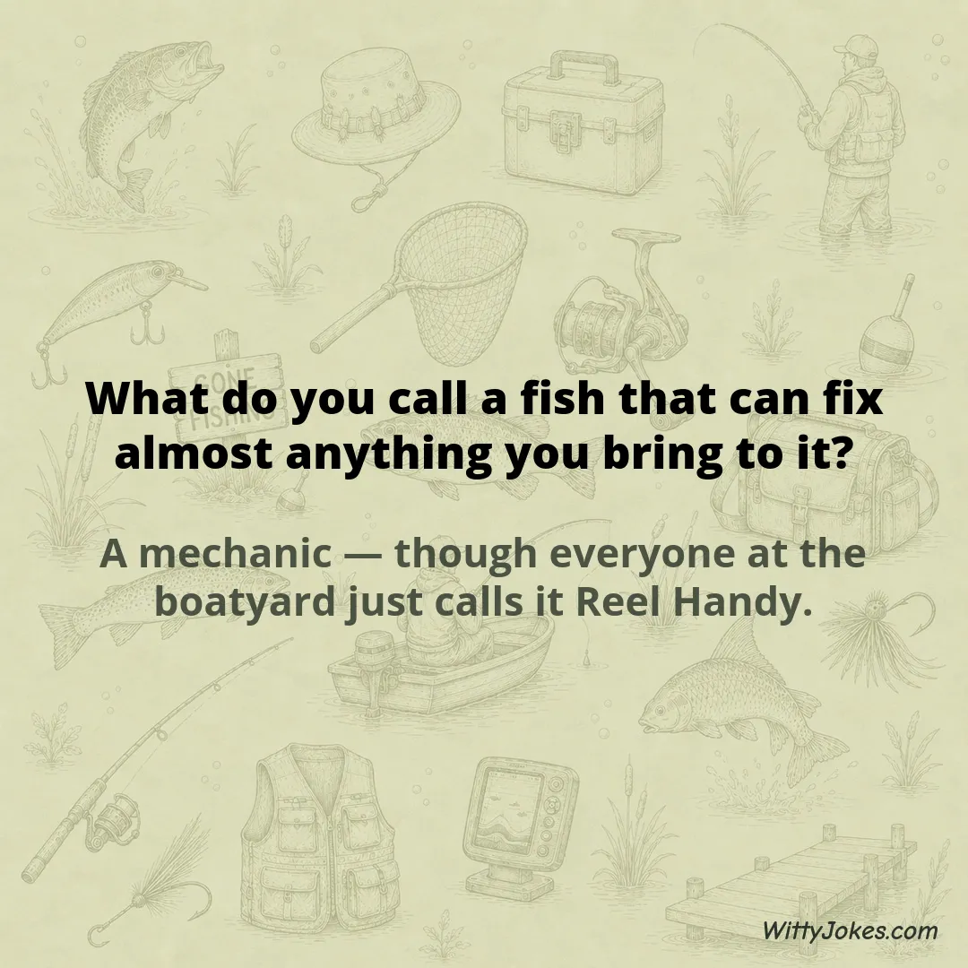 What Do You Call a Fish That Can Fix Almost Anything? — Fishing Jokes joke